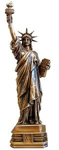 bronzeskulptur af Frihedsgudinden